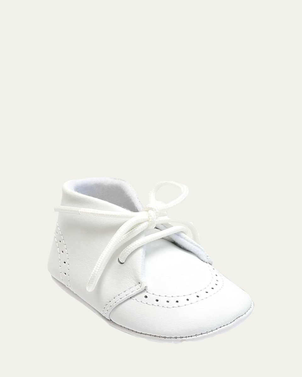 Boy's Benny Leather Brogue Oxford Crib Shoes, Baby